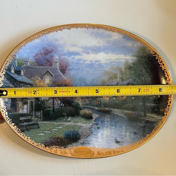 1994 Thomas Kinkade Plate “Lamplight Brooke” No. 6118 A. 1st issue in Coll. - Picture 9 of 11